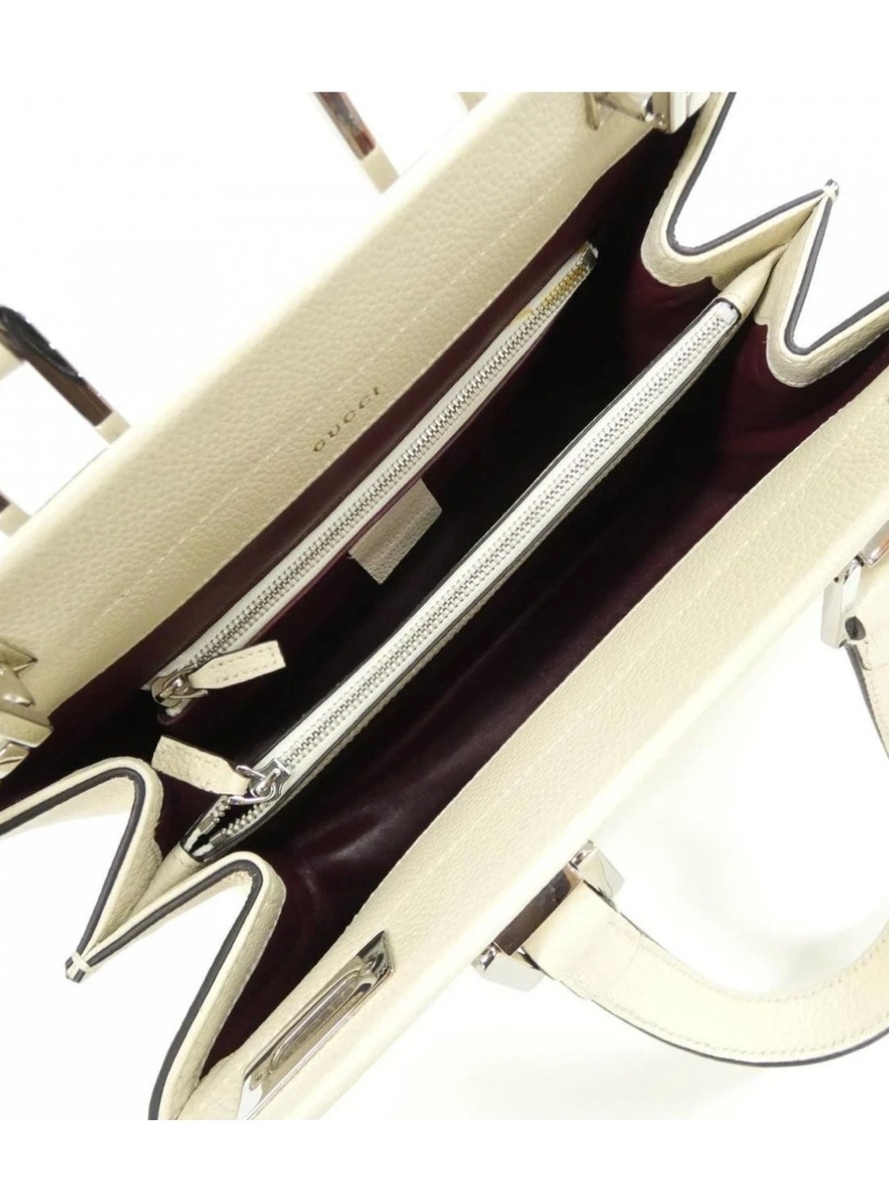 Gucci Zumi Cream Leather bag with Gold-Tone Horsebit - Picture 7 of 15